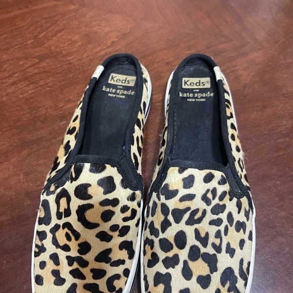 Keds X Kate Spade New York shoes Double Decker Leopard Print Calf Hair Mules 8 - Picture 6 of 11